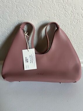 AERO Mauve Pink Sculpted Shoulder Bag